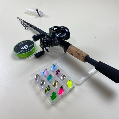 Baitcaster teleskopruten set - baitcaster,